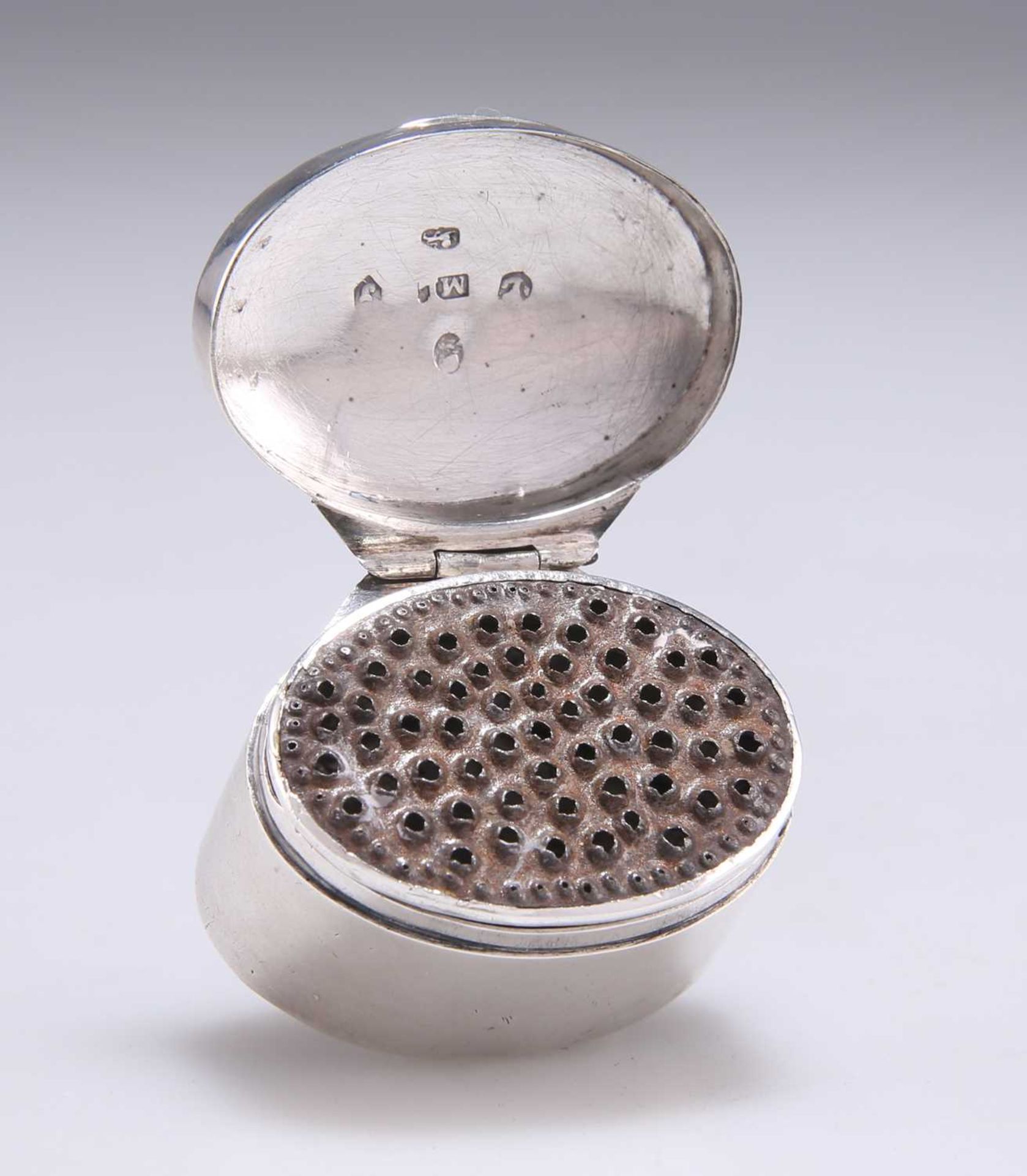 A GEORGE III SILVER NUTMEG GRATER