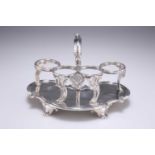 † A VICTORIAN SILVER CRUET STAND