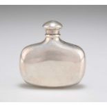 A LATE VICTORIAN SILVER SPIRIT FLASK