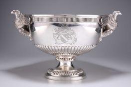 A LARGE AND IMPRESSIVE EDWARDIAN SILVER BOWL