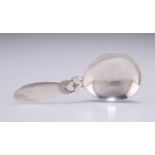 GEORG JENSEN: A DANISH STERLING SILVER CACTUS PATTERN CADDY SPOON