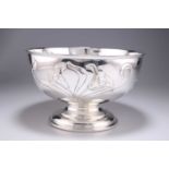 A LARGE ART NOUVEAU SILVER BOWL