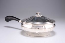 A DANISH SILVER WARMING PAN, MID-20TH CENTURY
