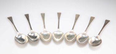 SEVEN SILVER TABLESPOONS, EARLY 20TH CENTURY
