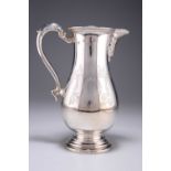 A GEORGIAN STYLE SILVER BEER JUG