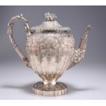 A FINE WILLIAM IV SILVER TEAPOT