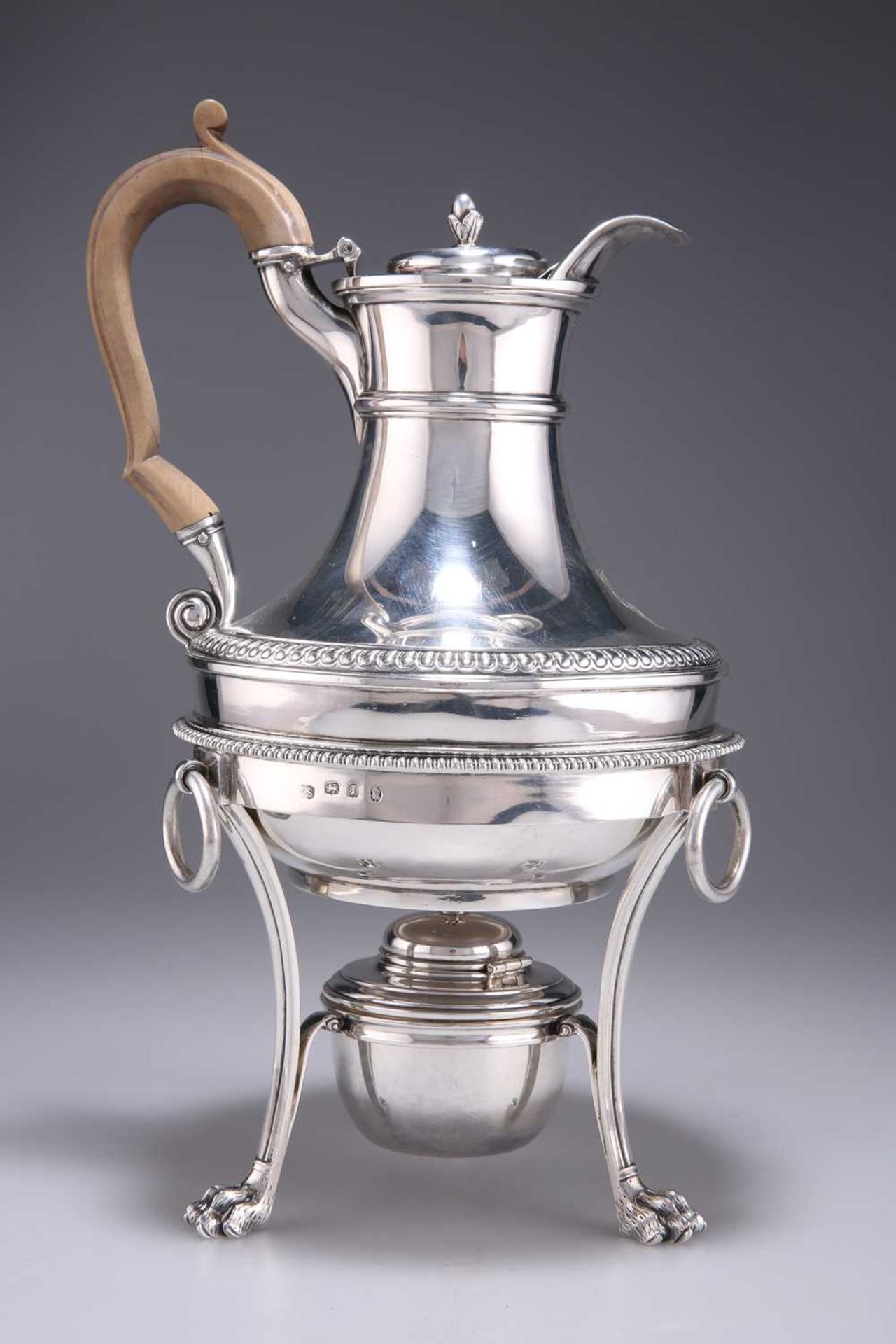 A GEORGE III SILVER COFFEE BIGGIN STAND - Image 2 of 4