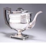 † A GEORGE III SILVER TEAPOT