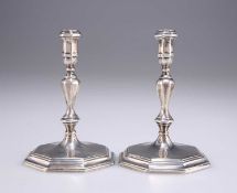 A PAIR OF VICTORIAN SILVER TAPERSTICKS