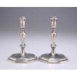 A PAIR OF VICTORIAN SILVER TAPERSTICKS