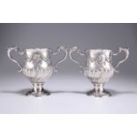 A PAIR OF GEORGE III IRISH SILVER TWO-HANDLED CUPS