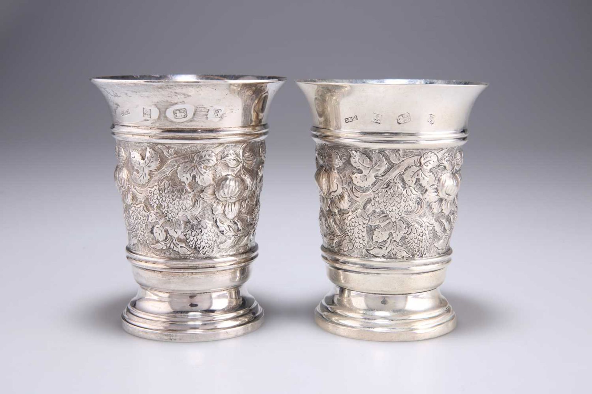 A PAIR OF ELIZABETH II SILVER BEAKERS - Image 2 of 2