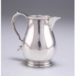 A GEORGE II SILVER SPARROW-BEAK CREAM JUG