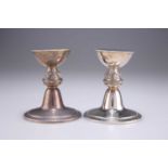 A PAIR OF ELIZABETH II SILVER CANDLESTICKS