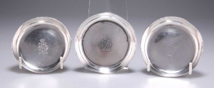 † A TRIO OF MID-20TH CENTURY SMALL SILVER DISHES
