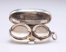 AN EDWARDIAN SILVER FULL AND HALF SOVEREIGN CASE