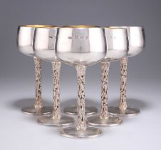 CHRISTOPHER NIGEL LAWRENCE: A SET OF SIX SILVER GOBLETS
