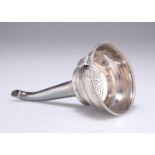 A GEORGE III SILVER WINE FUNNEL