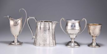 A MIXED GROUP OF SILVER, GEORGIAN AND LATER