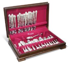 A SILVER-PLATE PART-CANTEEN OF FLATWARE, FOR EIGHT PERSONS
