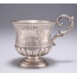 A CONTINENTAL ENGRAVED SILVER MUG