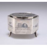 AN EGYPTIAN SILVER BOX