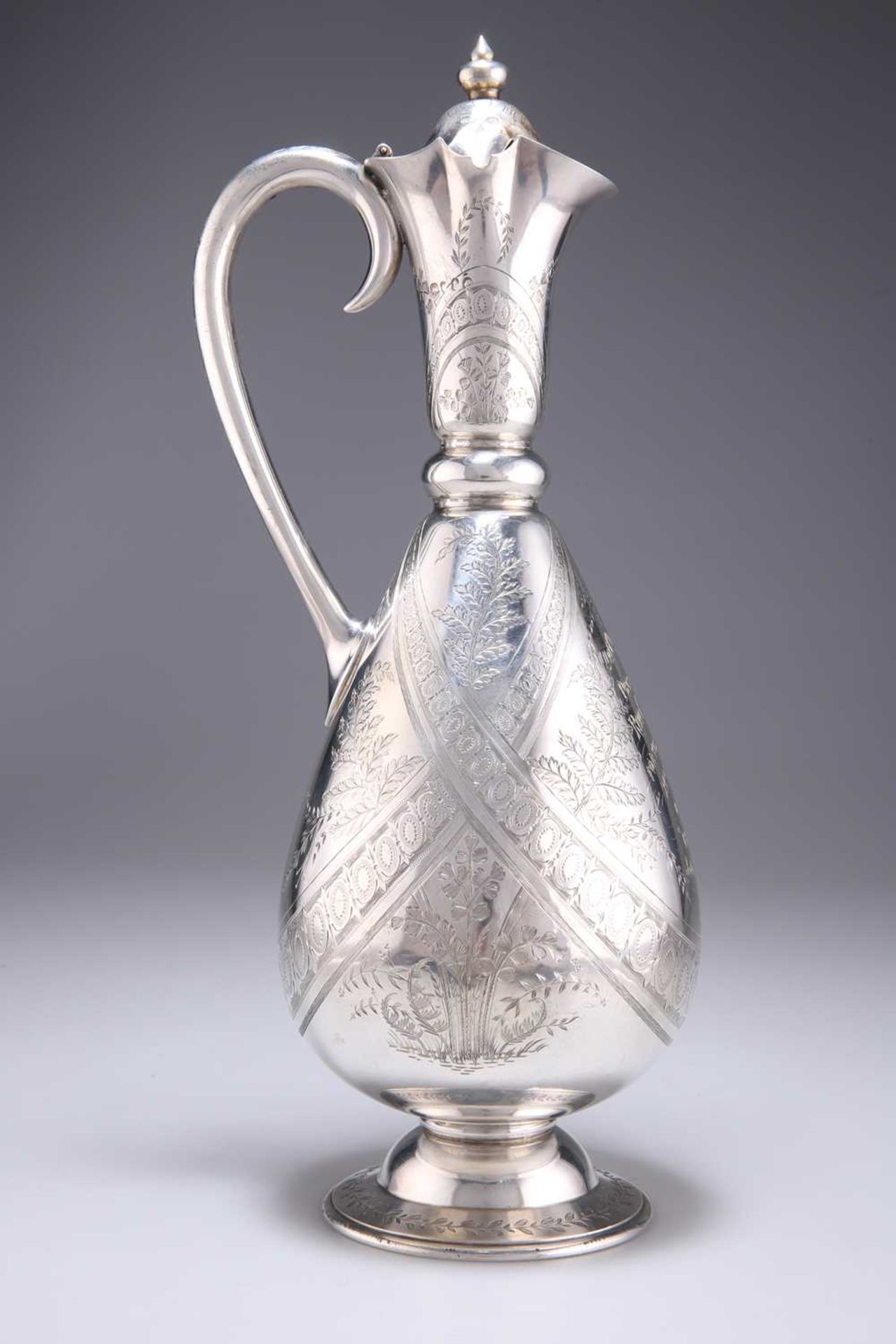 A VICTORIAN SILVER EWER