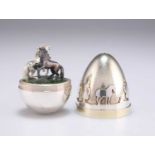 STUART DEVLIN: AN ELIZABETH II SILVER-GILT SUPRISE EGG