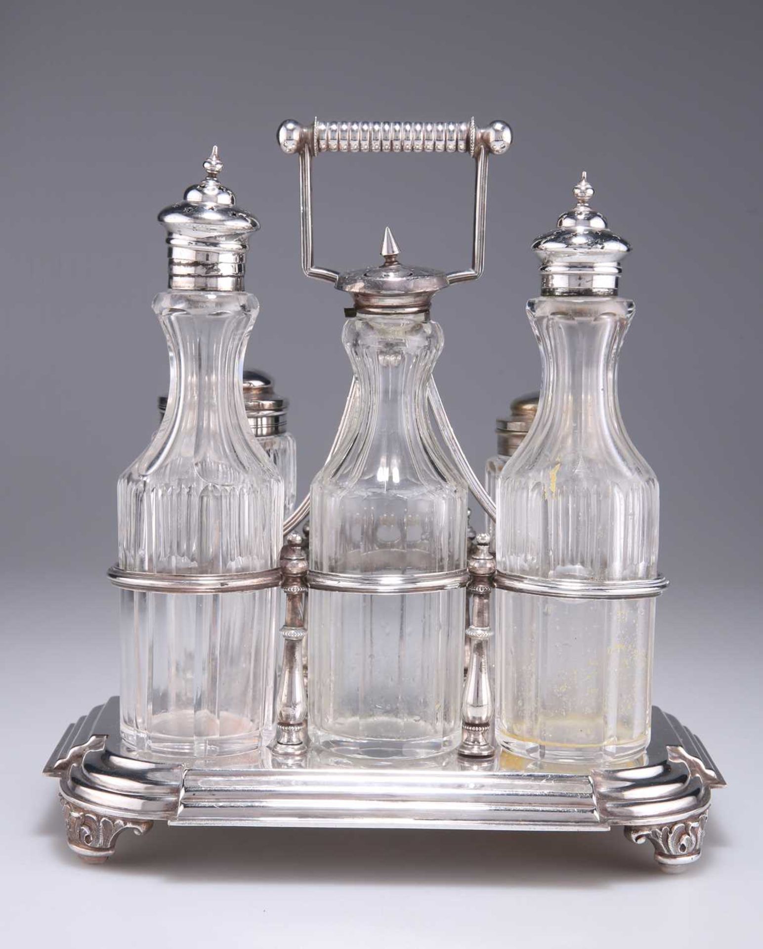 † A VICTORIAN SILVER-PLATED CRUET - Image 4 of 4