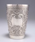 A LARGE VICTORIAN SILVER BEAKER
