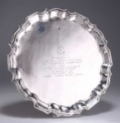 † AN INDIAN SILVER SALVER