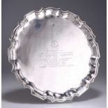 † AN INDIAN SILVER SALVER