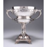 A LARGE ART NOUVEAU SILVER TWO-HANDLED CUP