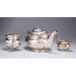 A COMPOSITE SILVER THREE-PIECE TEA SERVICE, EARLY 20TH CENTURY