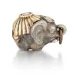 FABERGÉ - A LATE 19TH CENTURY DIAMOND ELEPHANT PENDANT, BY AUGUST HOLLMING