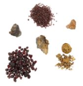 A QUANTITY OF GOLD NUGGETS AND ROUGH GARNETS