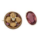 TWO-MID 19TH CENTURY BROOCHES