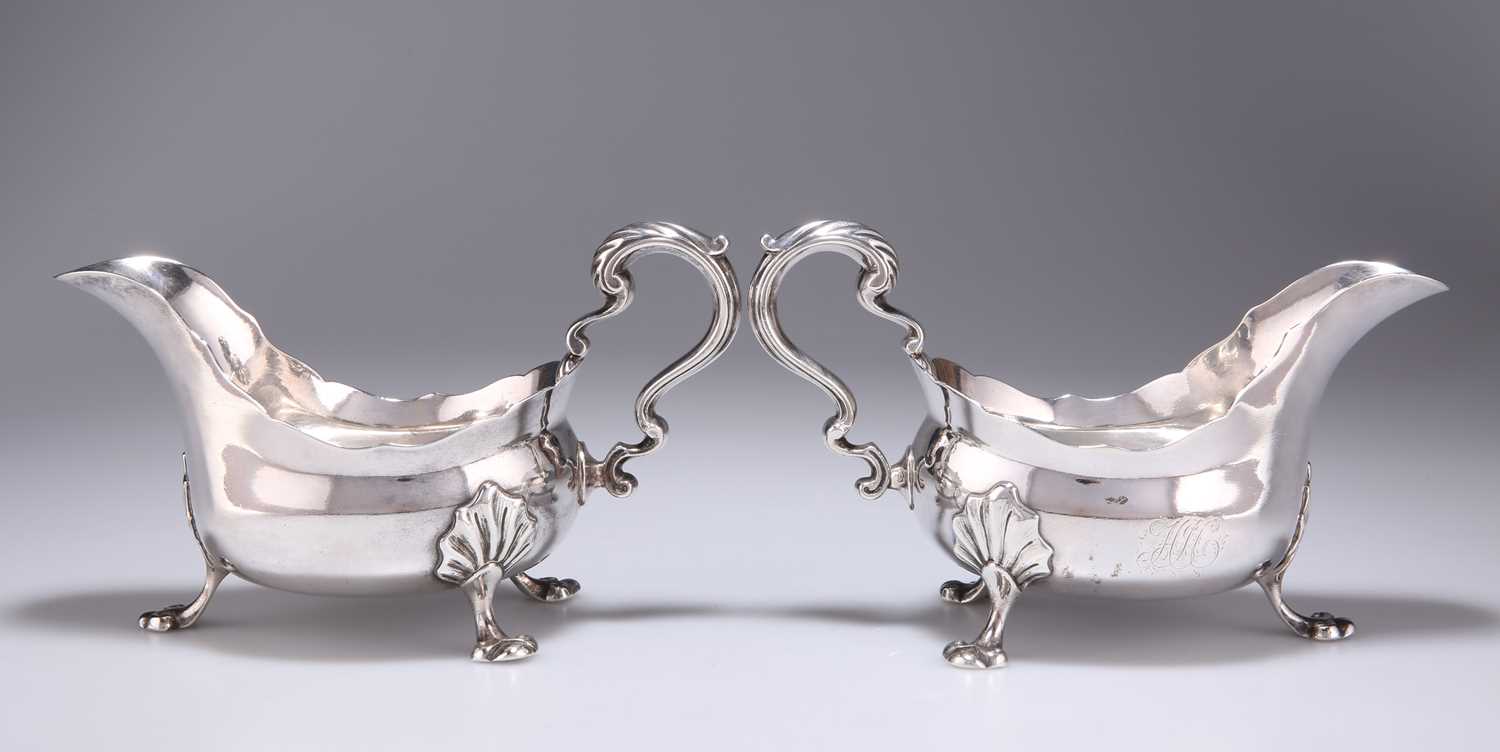 A PAIR OF GEORGE II SILVER SAUCEBOATS - Image 2 of 3