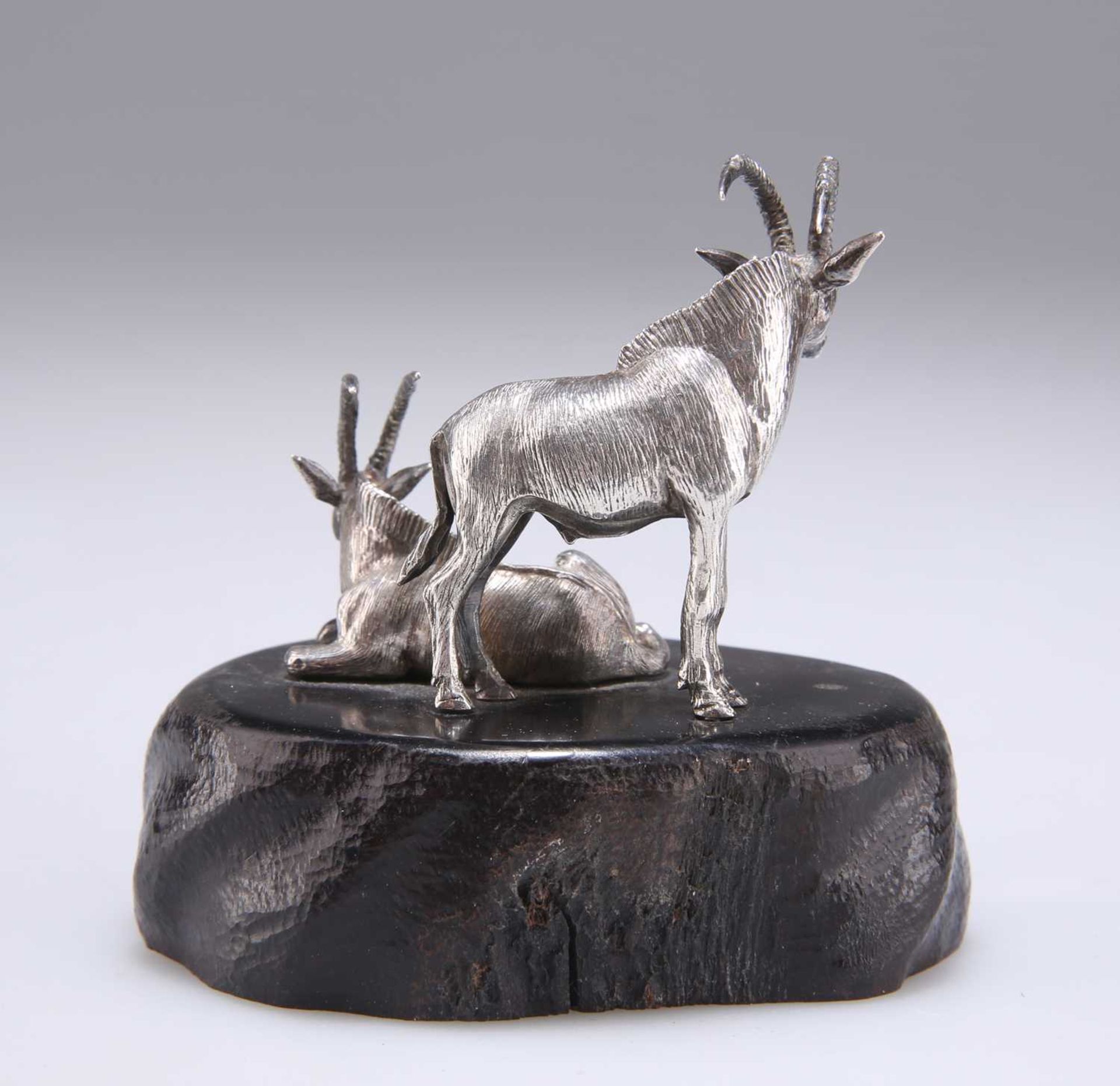 PATRICK MAVROS: SABLE BUCK PAIR, A STERLING SILVER SCULPTURE - Image 3 of 3