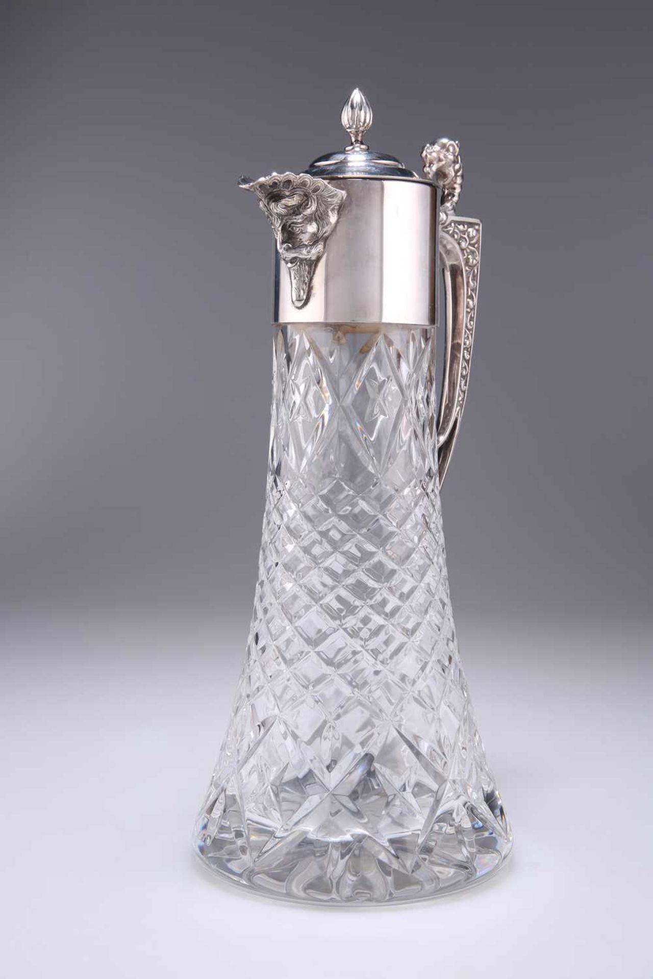 AN ELIZABETH II SILVER-MOUNTED GLASS CLARET JUG - Image 2 of 3