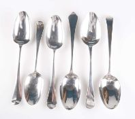 SIX ASSORTED GEORGIAN SILVER TABLESPOONS
