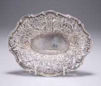 A LATE VICTORIAN SILVER BON-BON DISH