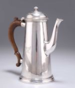 A GEORGE II SILVER COFFEE POT