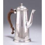 A GEORGE II SILVER COFFEE POT