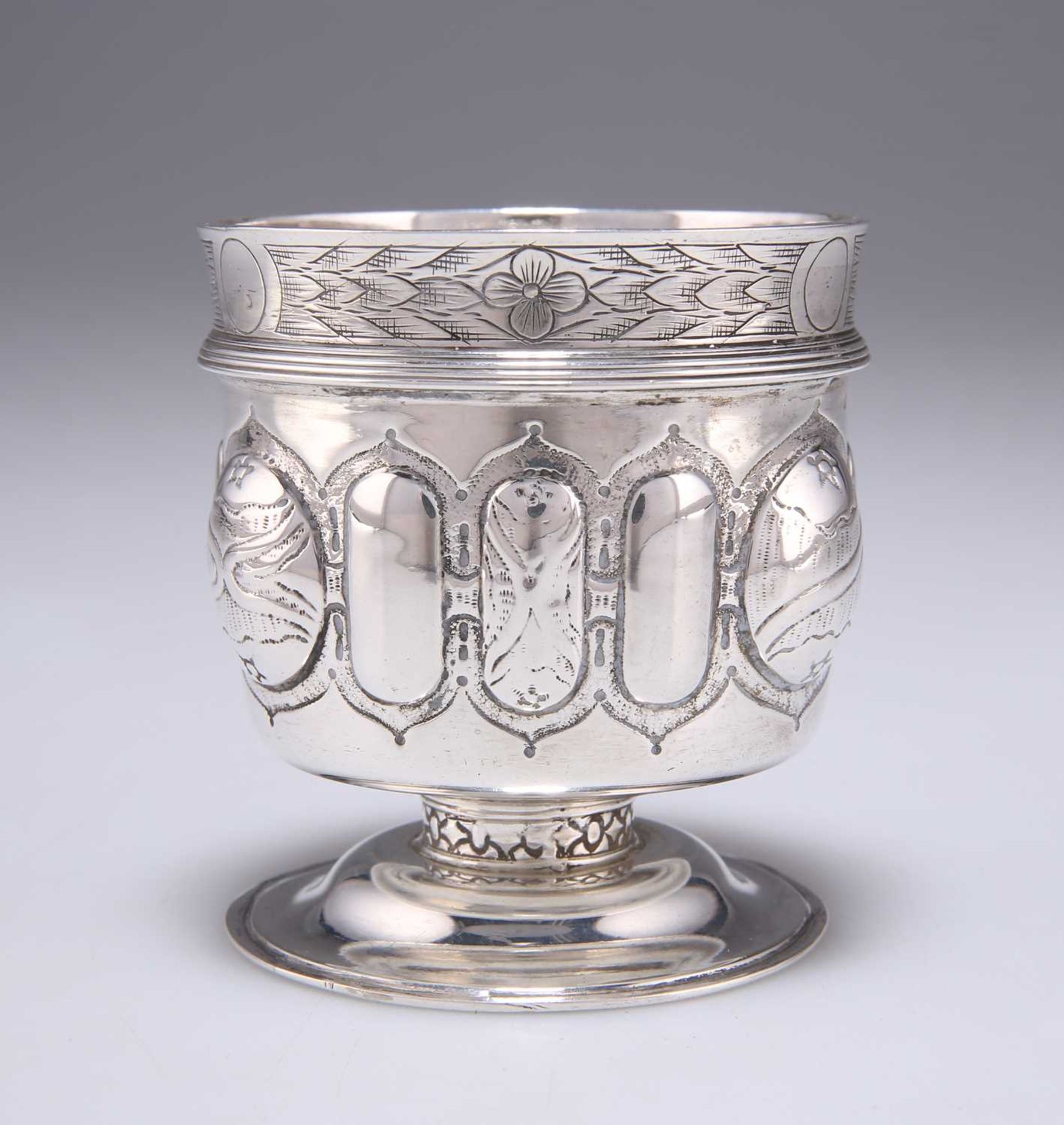 A GERMAN SILVER BEAKER