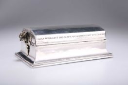 OMAR RAMSDEN: AN ARTS AND CRAFTS SILVER TABLE CASKET