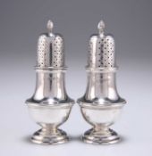 A PAIR OF GEORGE V SILVER CASTERS