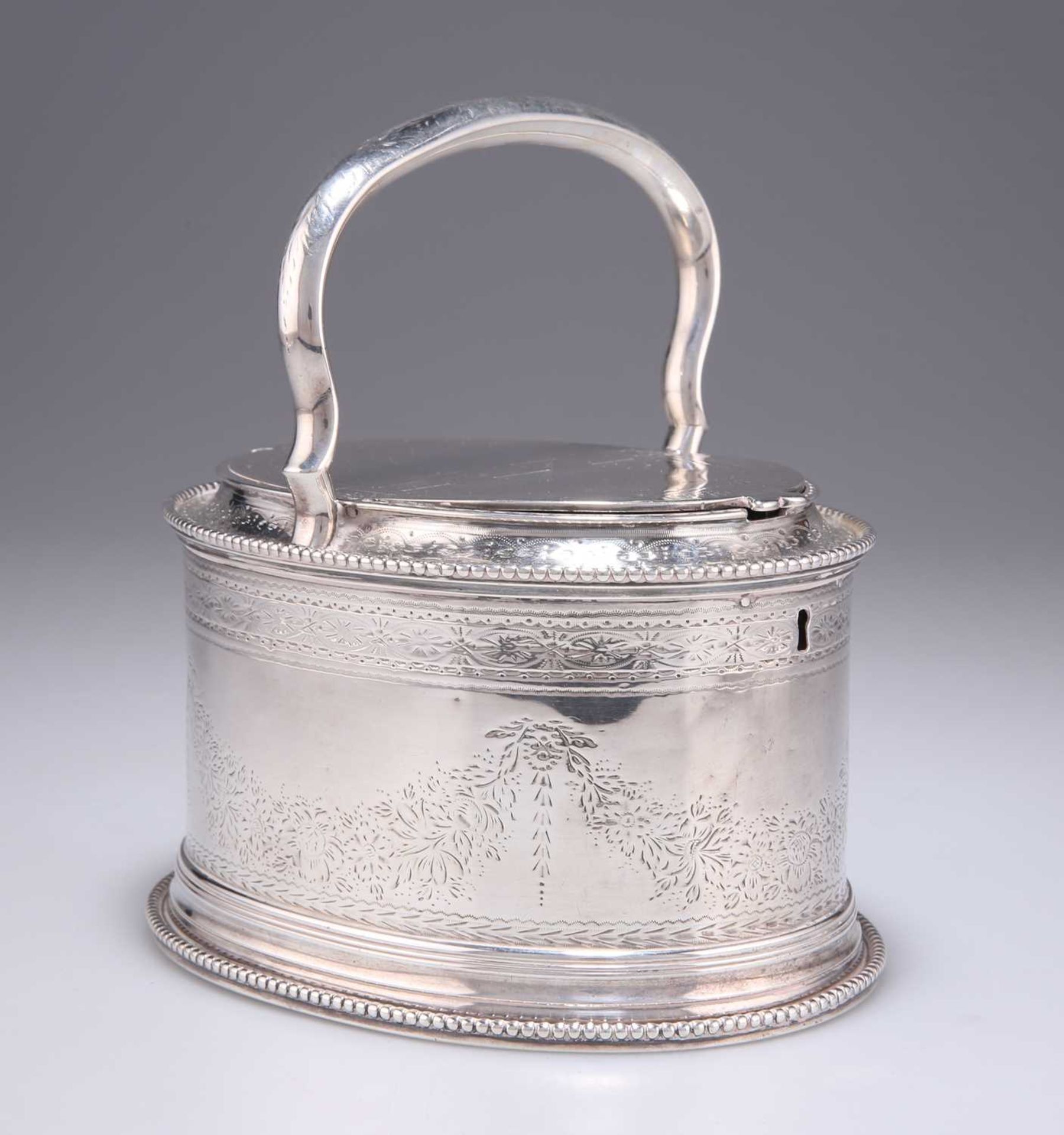 A VICTORIAN SILVER DOUBLE TEA CADDY