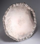 A GEORGE II LARGE SILVER SALVER