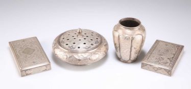 A SMALL COLLECTION OF MID-20TH CENTURY IRANIAN (PERSIAN) SILVER